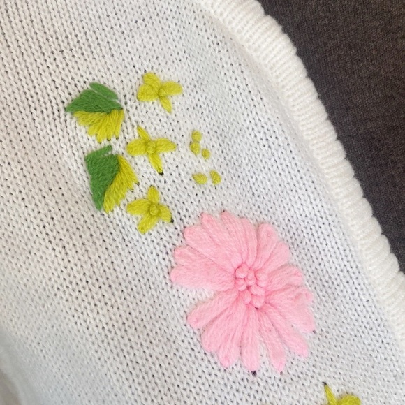 Vintage Glenty Floral Embroidered Cardigan - Picture 7 of 7